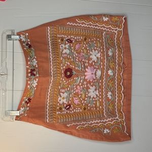 Boho Embroidered Skirt